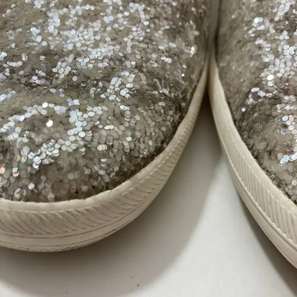 Keds x Kate Spade New York Champion Glitter Cream Lace Up Ribbon Sneakers